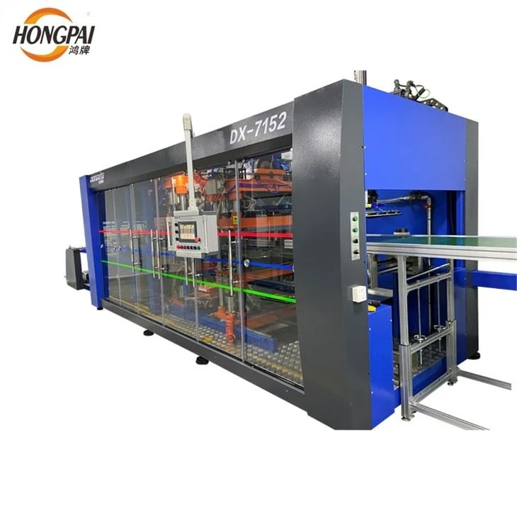 Three Stations Fully Automatic Plastic Pvc Fruit Box Vacuum Forming Machine Three Stations Fully Automatic Plastic Pvc Fruit Box Vacuum Forming Machine